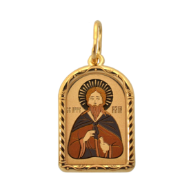 Золотой нательный образок Илья святой Илия пророк 35202