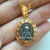Silver pendant with gold 45688