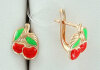 Baby earrings cherry gold 585
