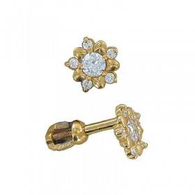 Posey gold studs with cubic Zirconia women's earrings 15999