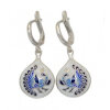 Earrings with enamel silver jewelry 16287