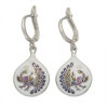 Earrings with enamel silver jewelry 46903
