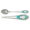 Silver spoon at the christening for baby girl with Angel 31153