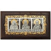 icon triptych on wood silver gilt gift motorist