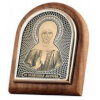 Ікона свята Матрона Московська дерево срібло обсидіан