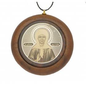 The icon in the car Matrona of Moscow