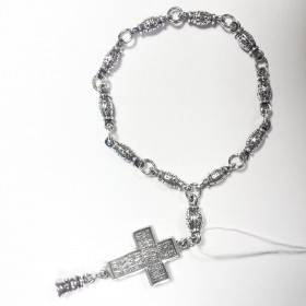 Silver rosary Orthodox 10 grains