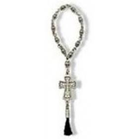 Rosary Orthodox silver, hand-knitted 34491