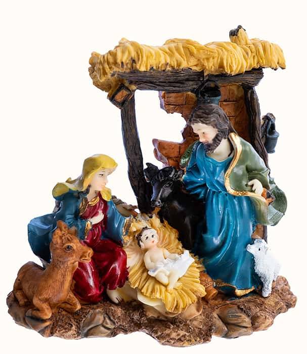Сувенир рождественский "Композиция Святое Семейство", из полистоуна , 15 х 14 х 7 см