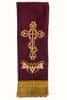 Закладка  для Апостола, бордо с золотом, вышивка "Крест", ткань габардин, размеры: 10 х 115 см