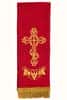 Закладка  для Апостола, красная с золотом, вышивка "Крест", ткань габардин, размеры: 10 х 115 см
