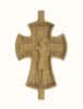 Крест параманный деревянный из дуба, "Годеновский", секирообразный, высотой 10 см, резьба на станке