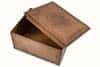 Cutie de lemn pentru 0,5 kg de tămâie, dreptunghiulară, sculptată, 17 x 13,5 x 8,5 cm, SHL 500
