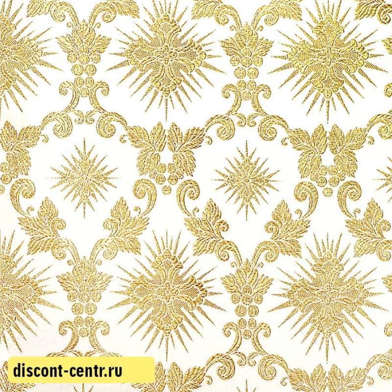 Brocade white with gold &quot;Vine&quot; width 150 cm