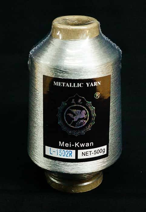 Нить металлизированная в бобинах "Mei-Kwan", 500 г серебро "холодное"