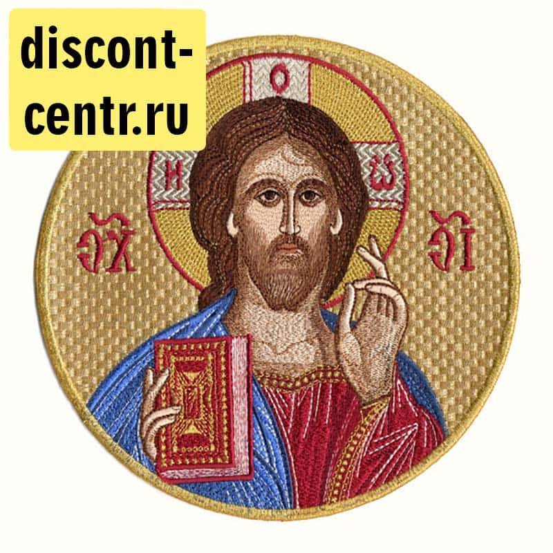 Icon embroidered &quot;God Almighty&quot; on the shoulder, D19 cm