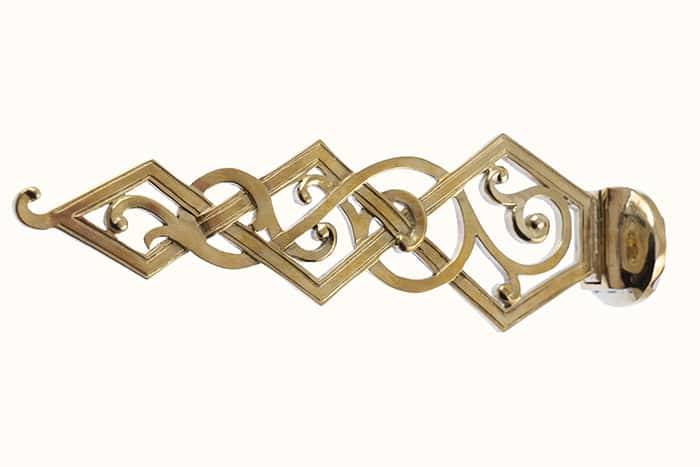 Bracket for the lamp, brass, openwork, 2 parts, length 16 cm. 1621