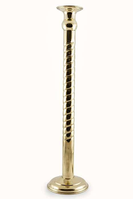 Candlestick deacon brass with twisted handle, table