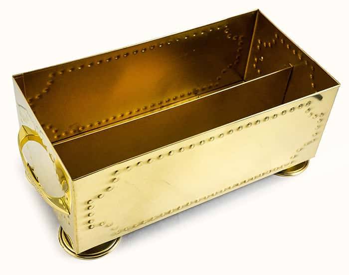 Cinder box brass with a partition, &quot;with knobs&quot;, No. 2