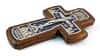 Хрест дерев&#39;яний 17141-1, з вклейкою з гальваніки, настінний, з Архангелами