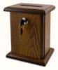 Кружка-ящик для пожертвований деревянная малая, 15 х 13 х 9 см, ДД000002 (127012)