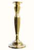 Brass altar candlestick, with engraving, on a round base, 23 cm high,
