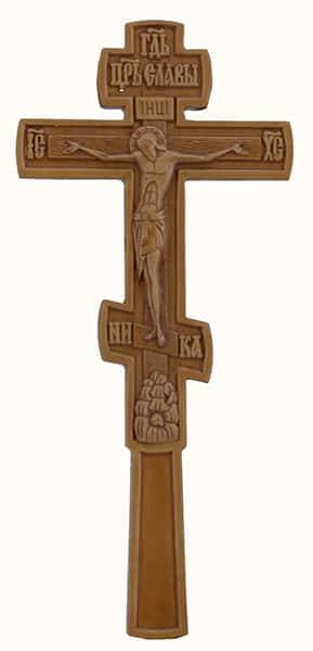 Крест деревянный постригальный 17110, средний, резной (яблоня, груша)