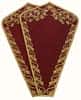 Плат напрестольный под крест, бордо с золотом, велюр, комплект (2 шт.), вышивка, 44 х 30 см (В45)