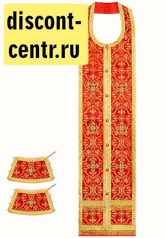 Required set, red, assorted silk, length 140 cm (B28/37)
