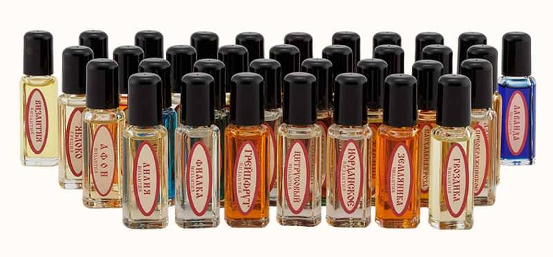 Church incense 10 ml set &quot;Assorted&quot; of 35 bottles, in a glass bottle (price per set), 1071