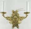 Brass sconce &quot;Cherub&quot; two-arm, with casting elements