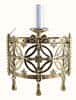 Brass sconce &quot;With pendants&quot; single-arm, semicircular