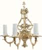 Brass sconce &quot;With a cross&quot; three-arm with casting elements.