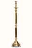 Temple brass candlestick for 1 candle, remote No. 1, vertical stripes