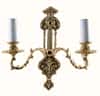 Brass sconce &quot;No. 3&quot; two-arm