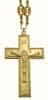 Archpriest pectoral cross with a chain, with overlays. Brass, gilding