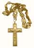 Крест наперсный протоиерейский с цепью, с накладками. Латунь, позолота