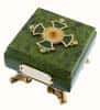 Reliquary - an ark made of stone No. 2, marble, for 1 particle, 10 x 10 x 7.5 cm, square, with a plaque on the end.