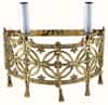 Brass sconce &quot;With pendants&quot; two-arm, semicircular