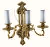 Brass sconce &quot;No. 3&quot; three-arm