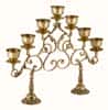 Altar candlestick, brass, 50 cm wide, on 2 legs