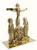 Golgotha with forthcoming brass on a stand, for an altar or funeral table.