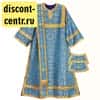 Deacon&#39;s surplice, blue with gold, length 150 silk assorted