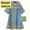 Deacon&#39;s surplice, blue with gold, length 140 silk assorted