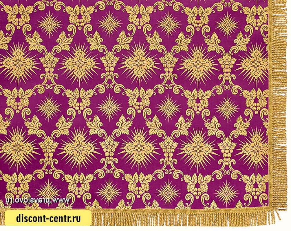 Vestments for the throne purple with gold, with a veil, assorted silk, 100 x 100 x 100 cm, 130 x 130 cm