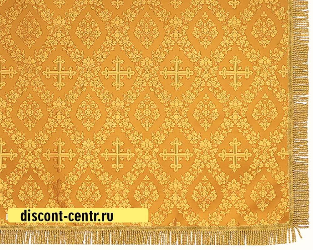 Altar vestment yellow, with veil, assorted silk, 80 x 80 x 100 cm