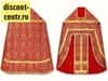 Priestly vestments, red, 92/155 silk in assortment
