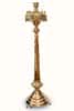 Temple brass candlestick for 18 candles, with &quot;Vine&quot; casting, with cherubs, on a leg with edges