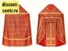 Priest&#39;s vestments, red, brocade 90/155 in assortment (B6/28/38)