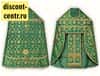 Priest vestments, green, 90/145 brocade in assortment (B6/28/38/40)